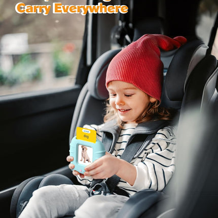 Talking Flash Cards for Toddlers 1 2 3 4 Year Olds, Montessori Language Learning Toys with 224 Words, Pocket Speech Therapy Toys, and Speech Development Educational Playthings for Children