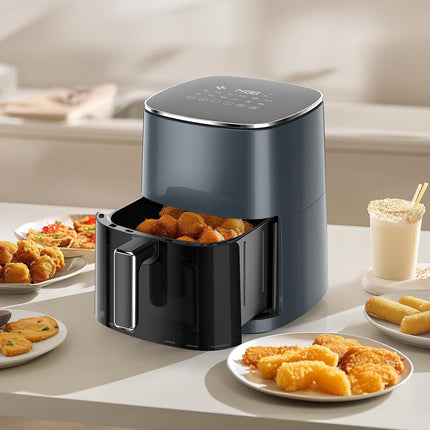 Air Fryer 6 Quarts with Window, 12-In-1 Square Airfryer Oven for Family, 400°F Rapid Air Crispy Technology, Roast Bake Dehydrate, Nonstick & Easy-Clean Basket