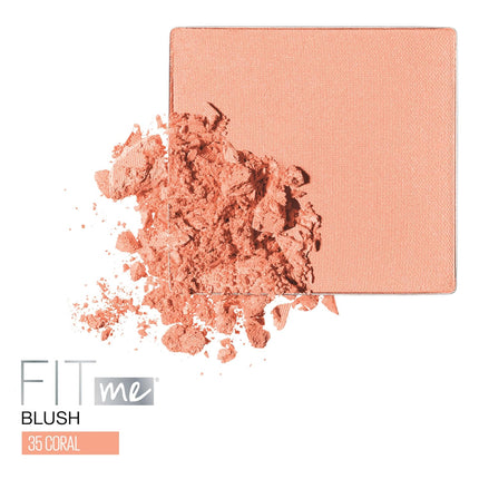 Maybelline Fit Me Blush, Lightweight, Smooth, Blendable, Long-Lasting All-Day Face Enhancing Makeup Color, Coral, 1 Count