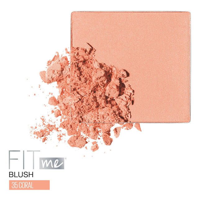 Maybelline Fit Me Blush, Lightweight, Smooth, Blendable, Long-Lasting All-Day Face Enhancing Makeup Color, Coral, 1 Count