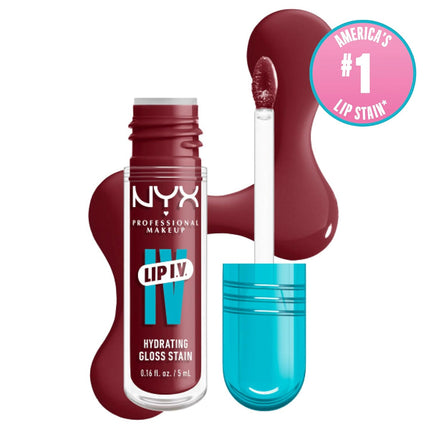 Lip IV Hydrating Glossy Lip Stain with 12HR Hydration - Drippin in Rose (Pink)