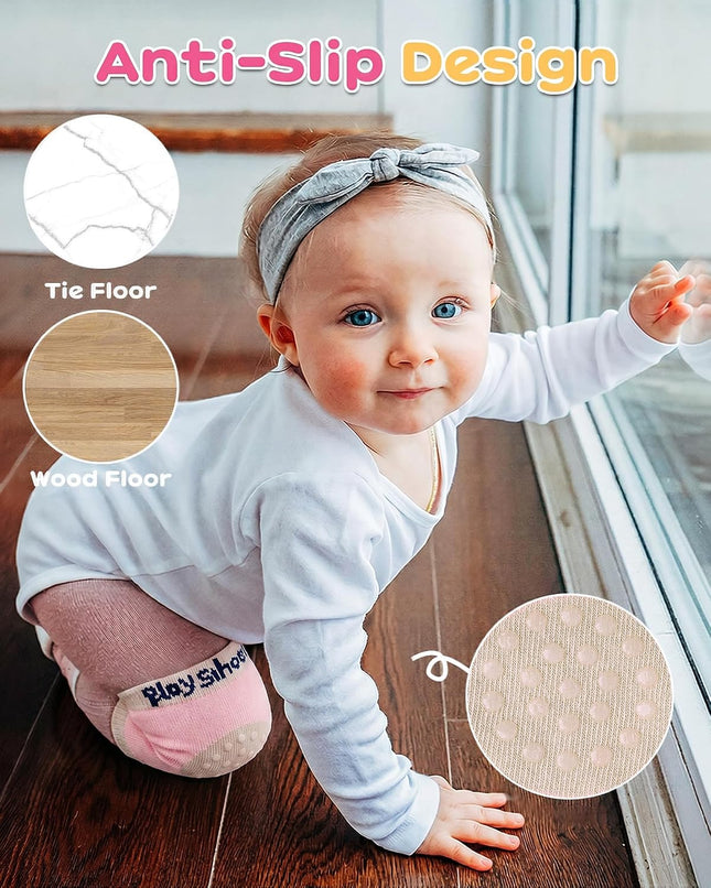 Baby Crawling Anti-Slip Knee, Unisex Baby Toddlers Kneepads 5 Pairs