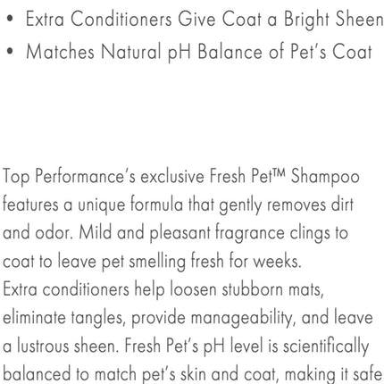 Fresh Pet Shampoo, 1-Gallon,Black