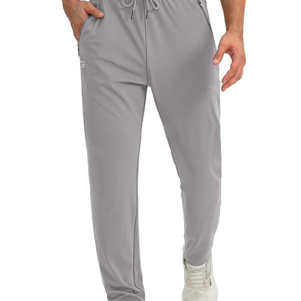 Men'S Sweatpants with Zipper Pockets Tapered Joggers for Men Athletic Pants for Workout, Jogging, Running