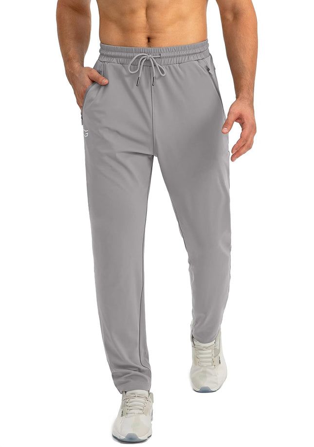 Men'S Sweatpants with Zipper Pockets Tapered Joggers for Men Athletic Pants for Workout, Jogging, Running