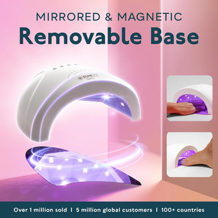 UV LED Nail Lamp, Gel Light for Nail Polish UV Dryer with 3 Timers Sunone White