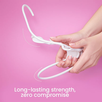 Plastic Hangers 50 Pack – Space Saving Clothes Hanger White | Durable & Strong | Closet Organizer & Storage | Ideal for Apartments, Dorms & Stocking Stuffers