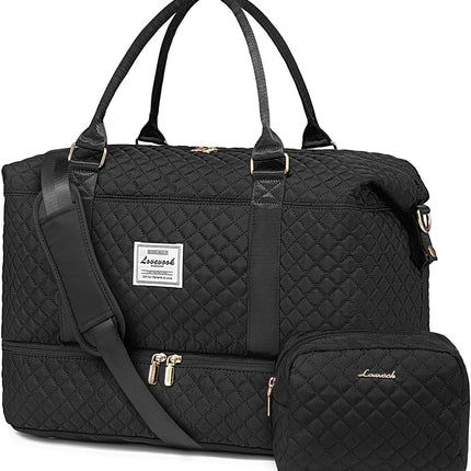 Travel Duffle Bag,Weekender Bags for Women with Shoe Compartment，Carry on Overnight Bag with Toiletry Bag,Gym Duffel Bag with Wet Pocket, Hospital Bags for Labor and Delivery