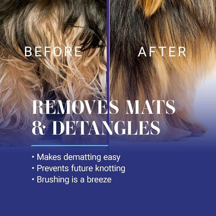 Ice on Ice Detangler and Finishing Dog Spray, Groom like a Professional, Ready to Use, Helps Brush/Comb Glide through Coat, Conditions, No Residue, All Coat Types, Made in USA, 16 Oz