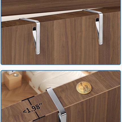 over the Door Organizer Storage, 5 Shelf Hanging Door Organizer with 5 Large Capacity Pockets, anti Tilt 44 Lb Load behind Door Storage for Bedroom, Bathroom, Pantry, Nursery, (Grey)