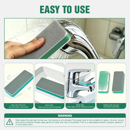 5 Pack Hard Water Stain Remover for Bathroom Faucet Tub Toilet Shower Glass