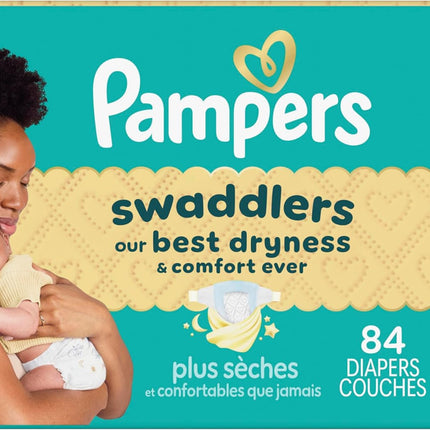 Swaddlers Diapers, Size 0 (Up to 10 Lbs), 84 Count, Hypoallergenic, Absorbent, Keeps Baby Dry and Comfortable, Skin Safe Disposable Newborn Baby Diaper