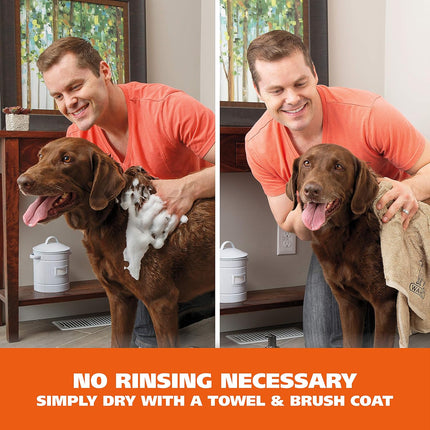 USA Pet Friendly Waterless No Rinse Shampoo for Animals – Lavender & Chamomile Scented - Cleaning, Conditioning, Detangling, & Moisturizing Shampoo for Dogs – 7.1 Oz - Model 820014A