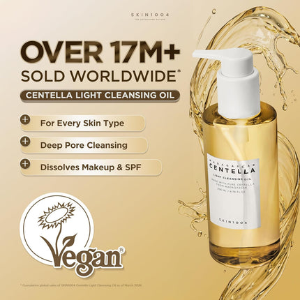 Madagascar Centella Light Cleansing Oil 6.76 Fl.Oz, 200Ml | Gentle Oil Cleanser for Face, Korean Facial Cleanser, Double Cleansing