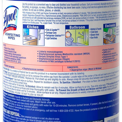 Disinfecting Wipes, All Purpose Cleaner, Multi-Surface Antibacterial Cleaning Wipes, Household Cleaning Supplies, Dorm Essentials, Crisp Linen Scent, 80 Ct.