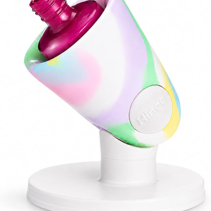 Hinge Untippable Nail Polish Bottle Holder | Anti-Spill Nail Polish Holder Stand, Tilted, Smartgrip Airlock Suction | Fingernail Painting, Nail Art Tools | Nail Polish Accessories (Unicorn)