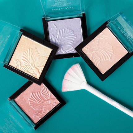 Megaglo Highlighting Powder, Highlighter Makeup, Shimmer Glow, Pink Rose Gold Blossom Glow