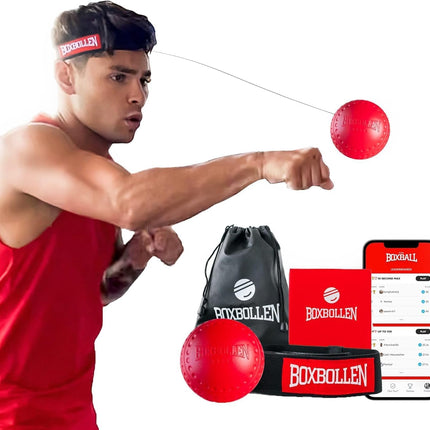 ® Boxing Reflex Ball - Celebrity-Endorsed Home Workout Game - App-Connected Punch Counter - Hand Eye Coordination Training Ball - Christmas Gift for Boxers, All Ages - Stocking Stuffer