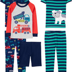 2T / Multicolor/Cars/Dog/Firetruck/Stripe