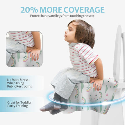 20 Pcs Toilet Seat Covers Disposable for Toddlers & Adults, Extra Large Waterproof, Portable Package for Travel, Kids Potty Training