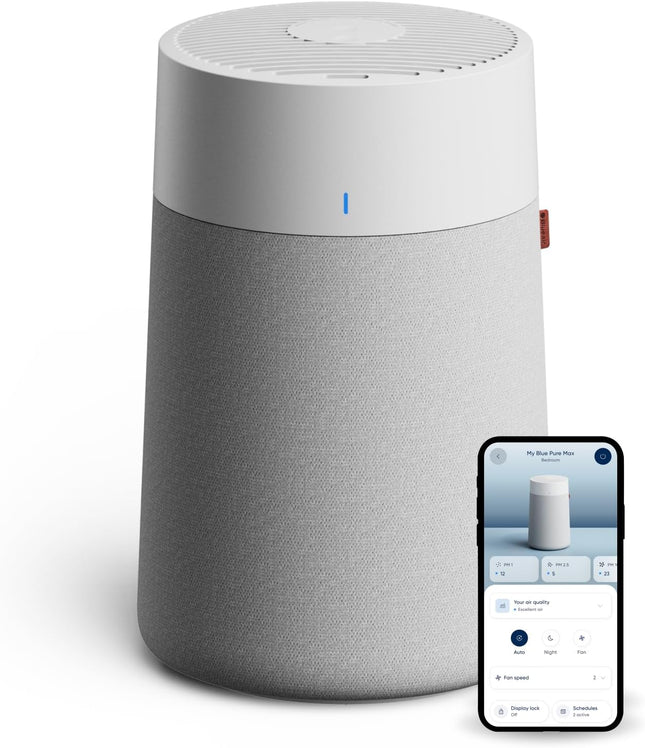 Blue Pure 511I Max Smart Air Purifier for Bedroom & Small Rooms up to 1,138 Sq Ft, Hepasilent Air Cleaner for Pets, Allergies, Smoke & Dust, Quiet Wifi Air Purifier with Auto Mode