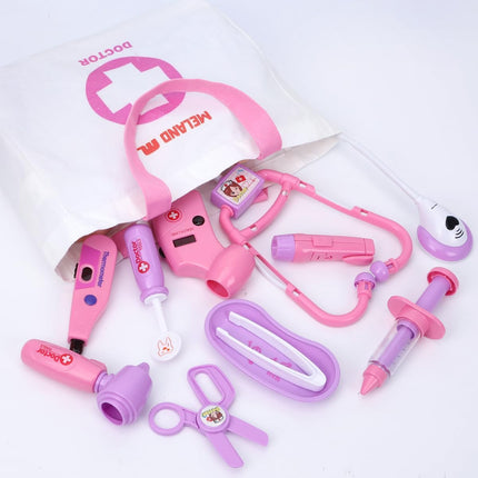 Toy Doctor Kit for Girls, Pretend Play Toy Doctor Set with Dog , Carrying Bag, Stethoscope & Dress up Costume Gift for Kids Toddlers Ages 3 4 5 6 Year Old for Role Play