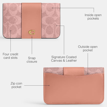 Coated Canvas Signature Essential Slim Card Case