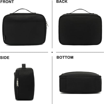 Kids Lunch Box Insulated Soft Bag Mini Cooler Back to School Thermal Meal Tote Kit for Girls, Boys, Black