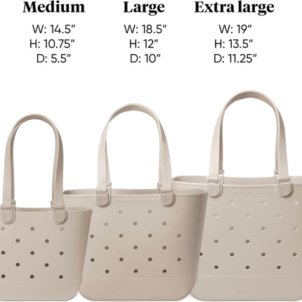 Simple Modern Large Beach Bag | Waterproof Getaway Rubber Tote with Zipper Pocket for Travel, Pool, Boat, Groceries, Sports | Sea Glass Sage