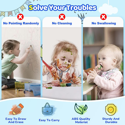 Magnetic Drawing Board, Toddler Girl Toys for 1-3 Year Old, Doodle Board Pad Learning and Educational Toys for 1 2 3 Year Old Baby Kids Birthday Gift (Light Blue)