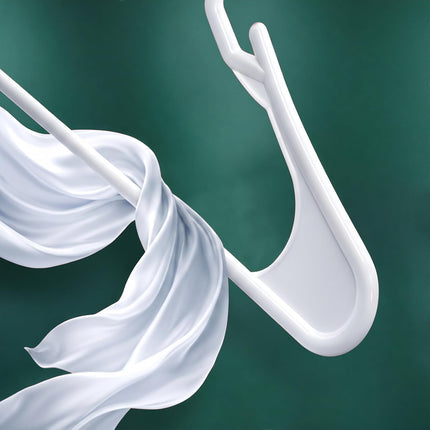 Plastic Hangers 50 Pack – Space Saving Clothes Hanger White | Durable & Strong | Closet Organizer & Storage | Ideal for Apartments, Dorms & Stocking Stuffers