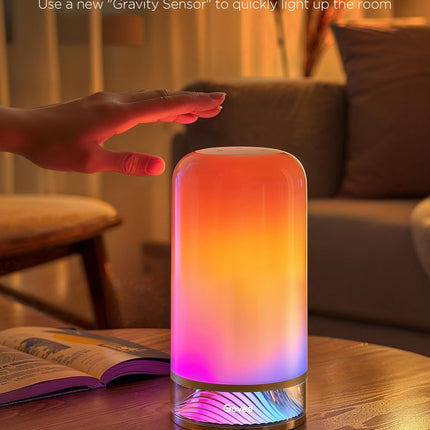 Govee RGBIC Smart Table Lamp 2, Touch Bedside Small Table Lamp (Corded) | LED Desk Lamp Compatible with Smartthings, Matter, Alexa, Nightstand Lamp for Bedroom Living Room Night Light, 64 Scene Modes