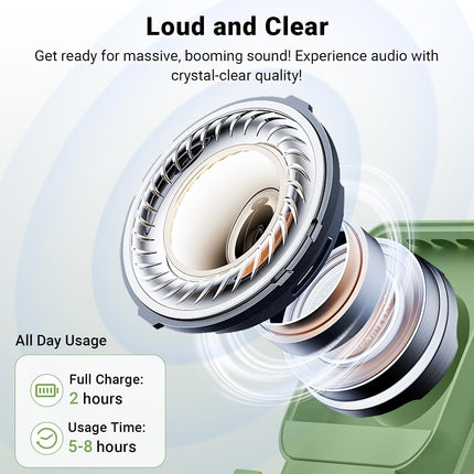 Induction Speaker with Phone Stand 5 in 1 Wireless Bluetooth Audio Green