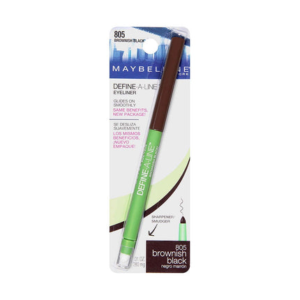 Maybelline New York Define-A-Line Eyeliner, Brownish Black, 0.01 Fl. Oz.