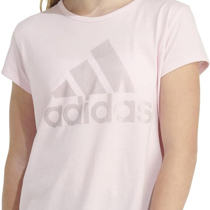 Adidas Girls' Short Sleeve Scoop Neck Tee T-Shirt