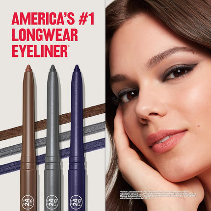 Colorstay Pencil Waterproof Eyeliner, Smudge-Proof, Eye Makeup with Built-In Sharpener, Long-Lasting, Matte Finish, 201 Black, 2 Pack