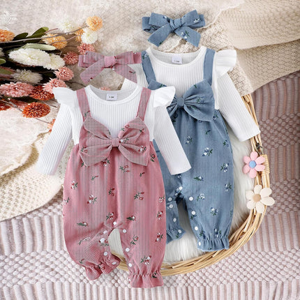 Newborn Baby Girl Clothes Long Sleeve Fack Two Piece Romper | Fall Baby Girl Clothes One Piece Gingerbread Man Jumpsuit Warm Cute Romper Baby Girl Winter Outfits 0 3 6 9 12 18 Months