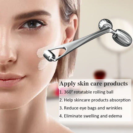 Gua Sha Facial Tools and Face Roller Set, Facial Massage Tool for Women’S Skincare Routine,Cooling Stainless Steel Face Sculpting Eyes Roller Guasha for Daily Use or Self-Care Gift for Women