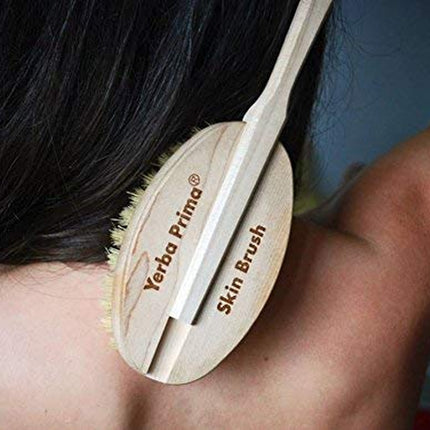 Tampico Skin Brush (Pack of 1) - Natural Vegetable Fiber Bristles for Dry Skin Brushing