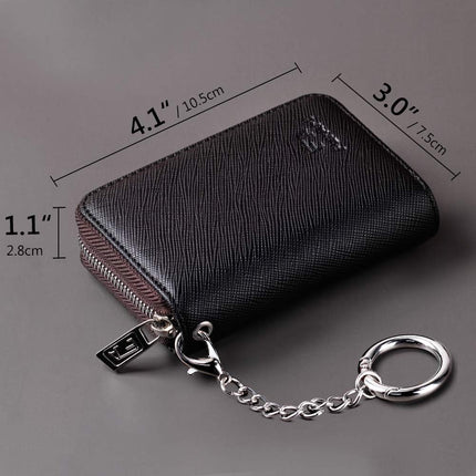 Zipper Wallet Women, RFID Blocking Credit Card Wallet, Business Card Holder, Compact Size Keychain Wallet