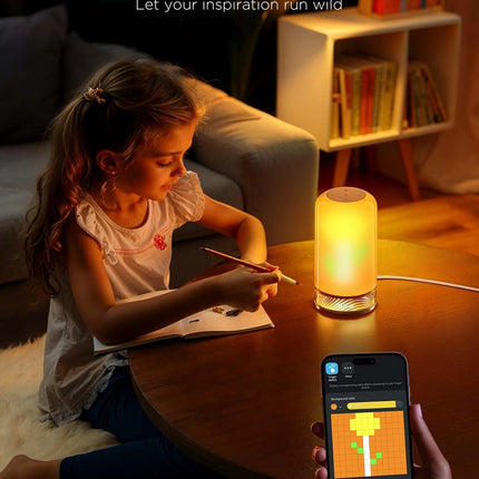 Govee RGBIC Smart Table Lamp 2, Touch Bedside Small Table Lamp (Corded) | LED Desk Lamp Compatible with Smartthings, Matter, Alexa, Nightstand Lamp for Bedroom Living Room Night Light, 64 Scene Modes