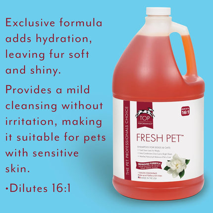 Fresh Pet Shampoo, 1-Gallon,Black