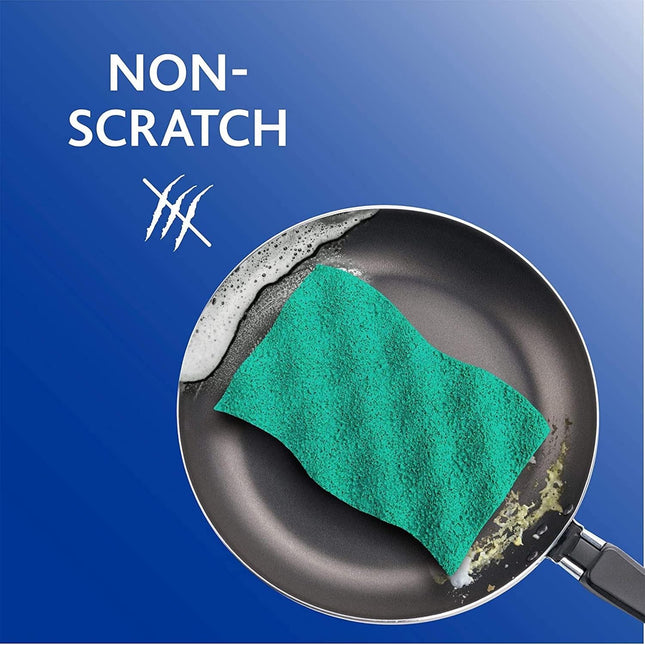 O-Cedar Scrunge Non-Scratch Scrub Sponge (Pack of 6) | Rinse-Clean Surface | Safe for Nonstick Cookware, Glass & All Hard Surfaces
