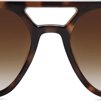 Retro Aviator Sunglasses for Women Men,Trendy Rectangle Womens Mens Shades Sun Glasses SJ2202