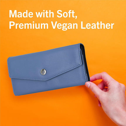 Money Manager Womens Slim RFID Blocking Wallet, Small Bifold Credit Card Holder with Zipper Coin Pocket and ID Window