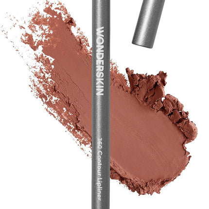 Lipliner Pencil - 360 Contour Lipliner, Long Lasting, Sharpenable, Waterproof and Transfer-Proof Brown Lip Liner Pencil (Saddle)