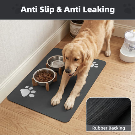 Pet Feeding Mat-Absorbent Dog Mat for Food and Water Bowl-No Stains Easy Clean Dog Food Mat-Quick Dry Water Dispenser-Puppy Supplies Accessories