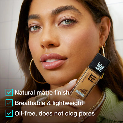Fit Me Matte + Poreless Liquid Foundation Makeup, 120 Classic Ivory, 1 Fl Oz
