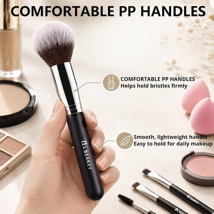 Makeup Brushes Set, Professional Foundation Eyeshadow Concealer Blush Powder Bronzer Applicator, 2 Blender Sponge with Beauty Paper Case