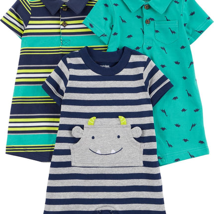 Baby Boys' 3-Pack Rompers